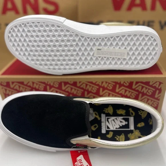 Vans Men’s Slip-On Pro(Shake Junt) Black/Gold Sneakers VN0A347V13L